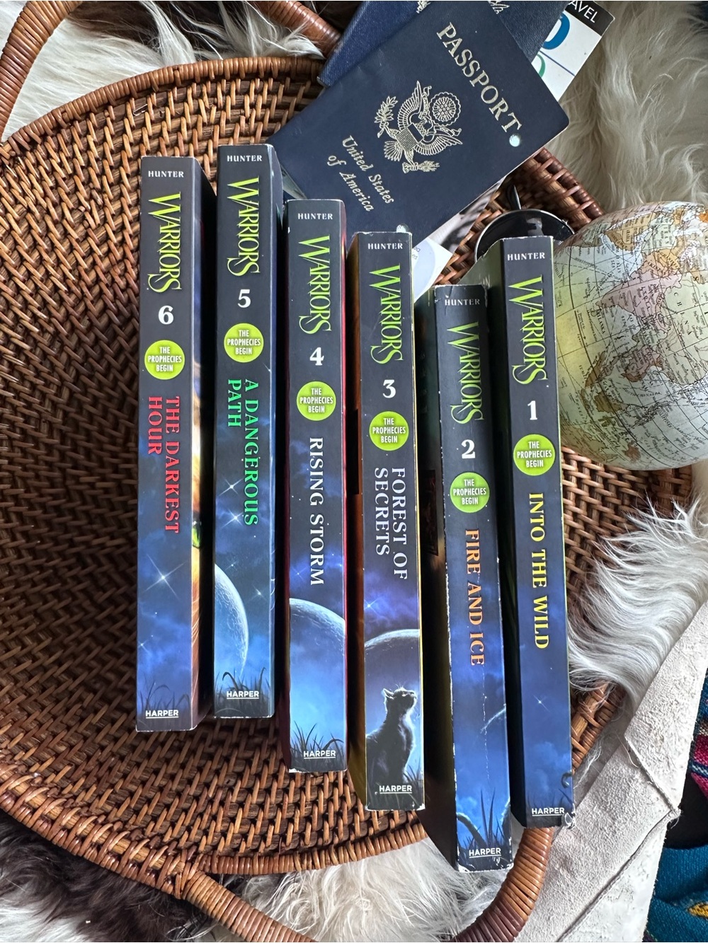 Erin Hunter Warriors Cat “The Prophesies Begin” Paperback 6 Book Set